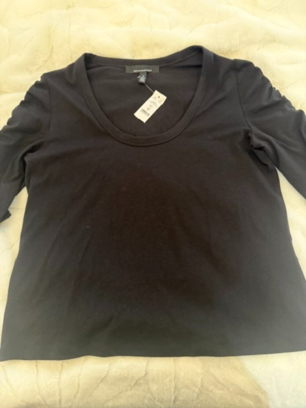 NWT White House Black Market Size Medium. Color Black.  Scoop neck.